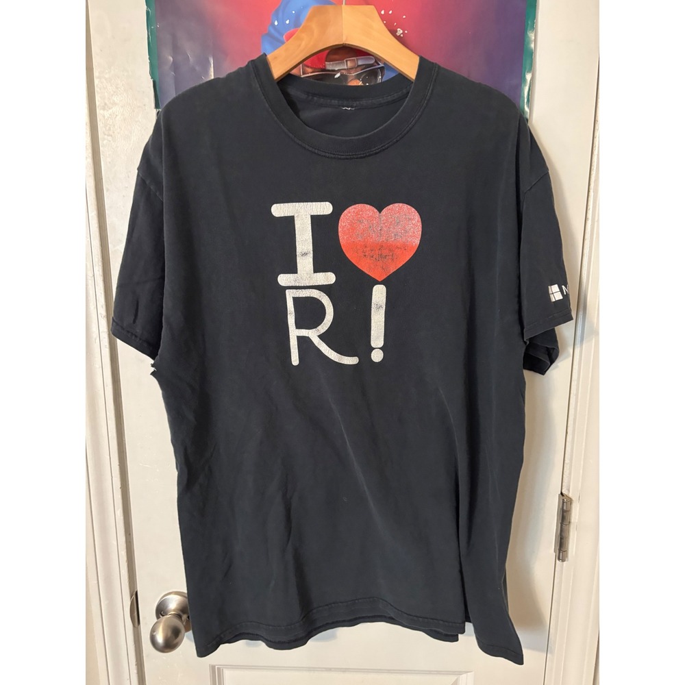 Microsoft I Heart R Tech Promo T-Shirt Mens Black Short Sleeve Graphic Tee XL